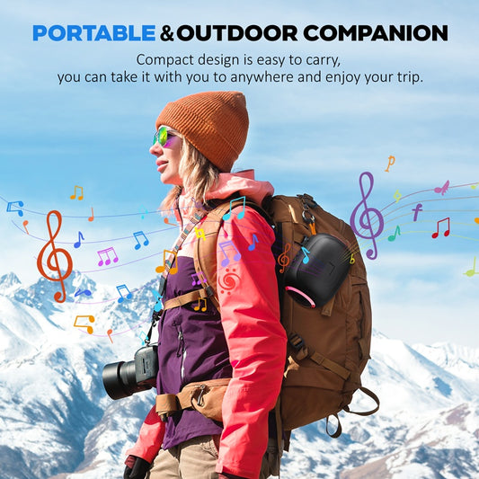 JYX L5 Portable Speaker & IPX7 Waterproof Bluetooth Speaker With LED Light & 8H Playtime Outdoor Speakers With Loud Stereo Sound